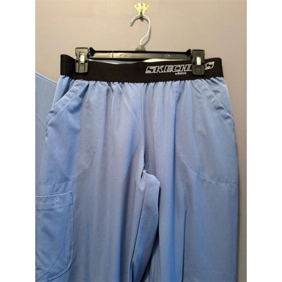 Skechers Women's Scrub Set Light Blue 2-Piece Top & Pants Size M - Picture 3 of 11
